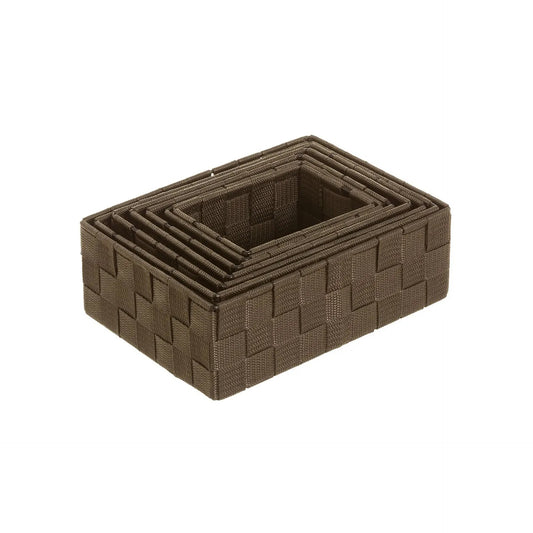 HKH Conjunto 7 Cestas Arrumação Castanho