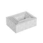 HKH Conjunto 7 Cestas Arrumação Branco