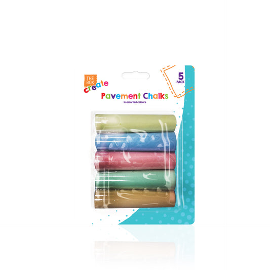 Conjunto 5 Paus Giz Grosso Colorido