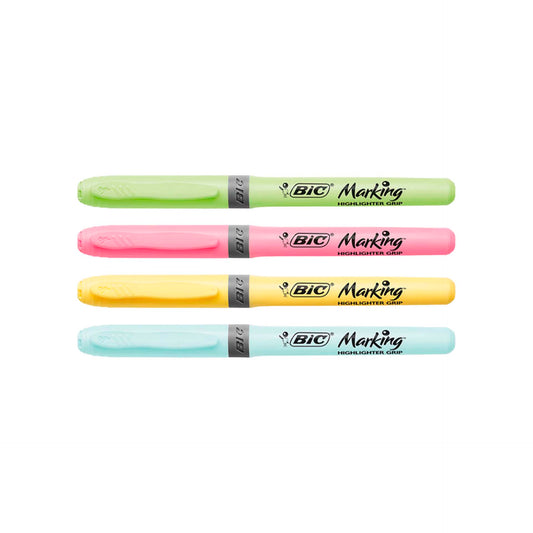 Bic Marcadores Fluorescentes Highlighter Grip Cores Pastel 4 un