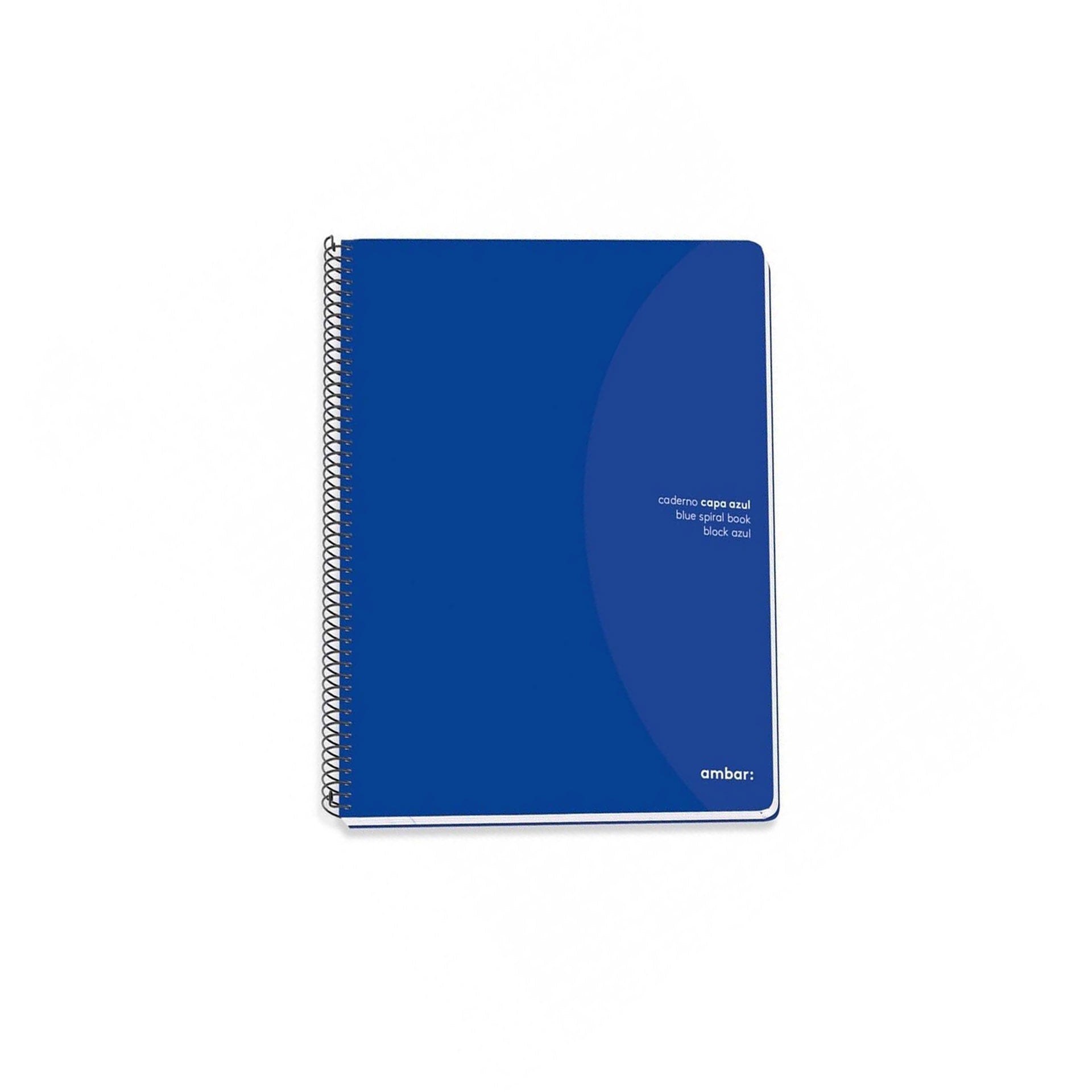 Cuaderno espiral Ambar A4 80F 70G rayado tapa azul