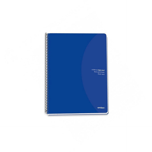 Ambar Caderno Espiral A4 80F 70G Capa Azul Pautado
