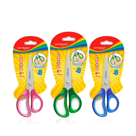 Keyroad Blister Tesoura Criança Pega Suave 15 cm