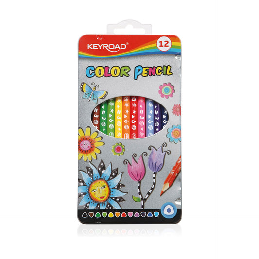 Keyroad Caixa Metal 12 Lápis de Cor 3,0 mm