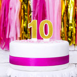 Vela Aniversário nº 0 Dourada 7 cm