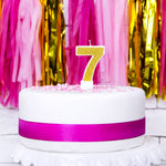 Vela Aniversário nº 7 Dourada 7 cm