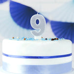 Vela Aniversário nº 9 Prateada 7 cm