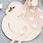 Pack 6 Platos Desechables Cisne