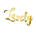 Banner Lovely Swan Dourado 64 x 21,3 cm
