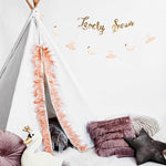 Banner Lovely Swan Dourado 64 x 21,3 cm