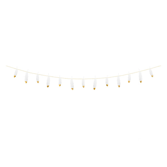 Grinalda com Penas Brancas 1,6 m