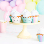 Pack 6 Formas para Cupcakes Unicórnio Descartável Papel