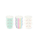 Pack 6 Formas para Cupcakes Unicórnio Descartável Papel