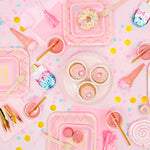Pack 10 Palhas Rosa Papel 19,5 cm