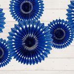 Pack 3 Rosetones Papel Azul Surtido 20-30cm