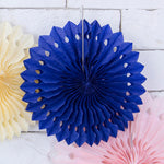 Pack 3 Rosetones Papel Azul Surtido 20-30cm