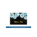 Pack 3 Rosetones Papel Azul Surtido 20-30cm