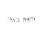 Banner Space Party Prateado 13 x 96 cm