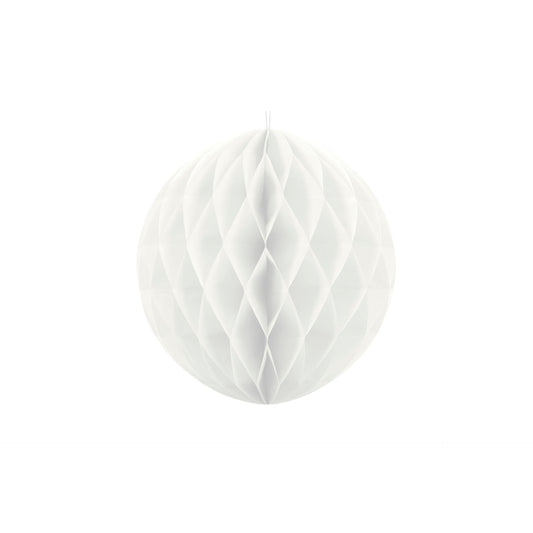 Bola Branca Decorativa em Papel 20 cm