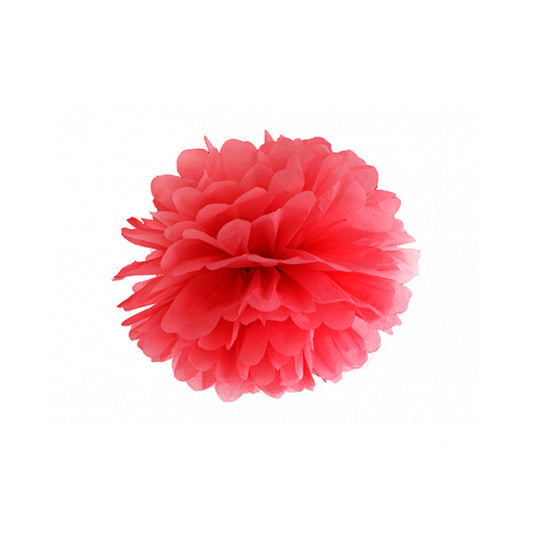 Pompom Papel Vermelho 25 cm