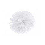 Pompom Papel Branco 25 cm