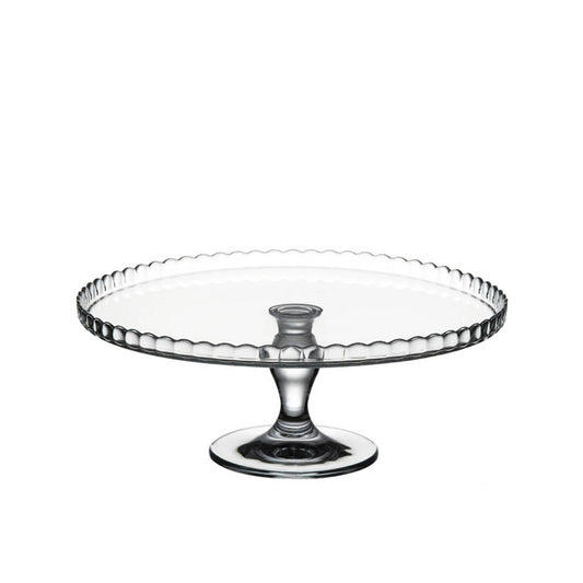 Pasabahçe Plato de Cristal con Pie 32.2 cm