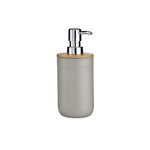 Dispensador Sabonete Líquido Cinza com Bambu 350 ml