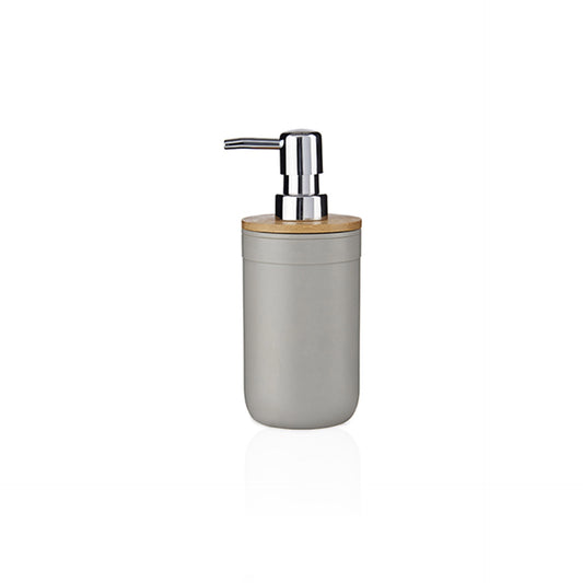 Dispensador Jabon Liquido Gris con Bambú 350 ml