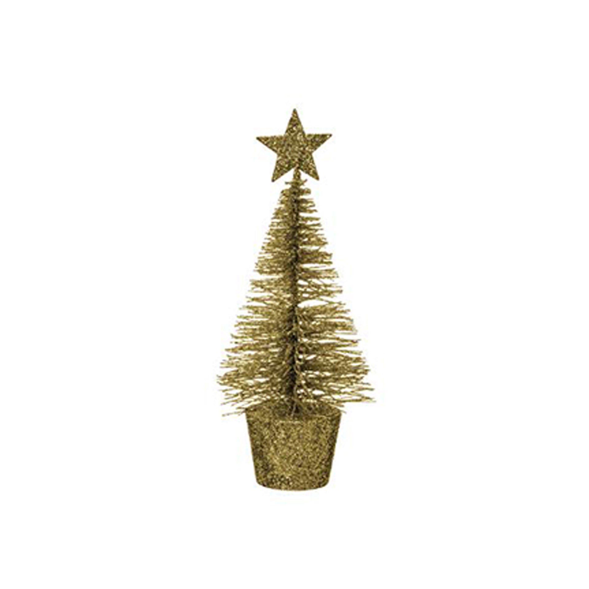 Árbol de Navidad Decorativo Dorado 14 cm