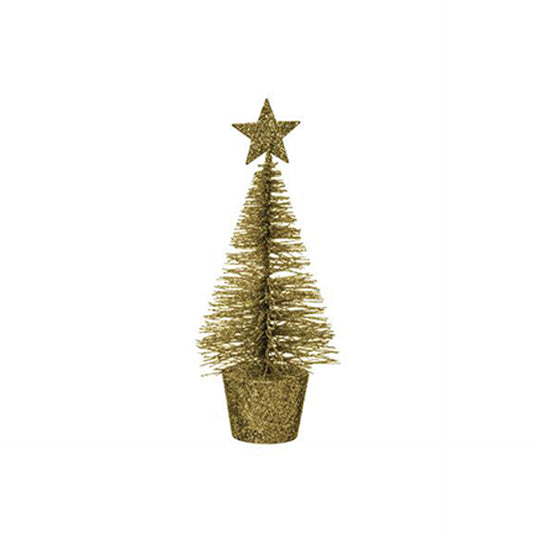 Árvore de Natal Decorativa Dourada 14 cm