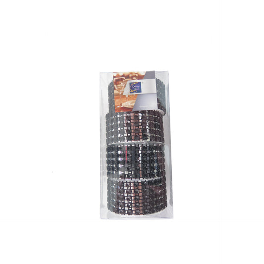 Pack 4 Argolas Prateadas para Guardanapos