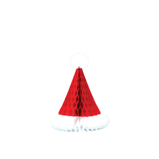 Gorro Natal Decorativo Papel 3D