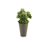 Vaso Cinza com Planta Artificial