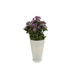 Vaso Branco com Flor Artificial
