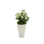 Vaso Branco com Flor Artificial
