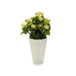 Vaso Branco com Flor Artificial