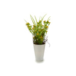 Vaso Branco com Flor Artificial
