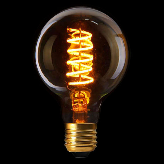 Lâmpada Led Espiral G80 E27 125 Lumens Âmbar 2W=40W