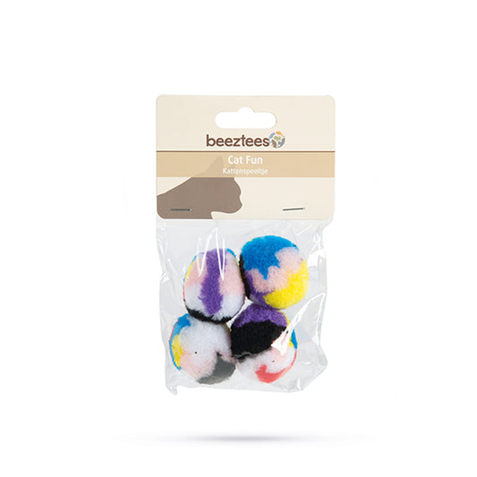 Beeztees Brinquedo para Gato Bola Pompom 4 un