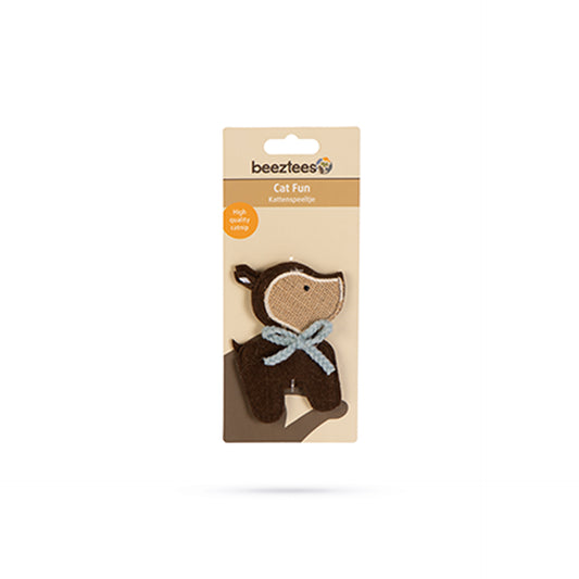 Beeztees Brinquedo para Gato Rena Tino com Catnip Castanha