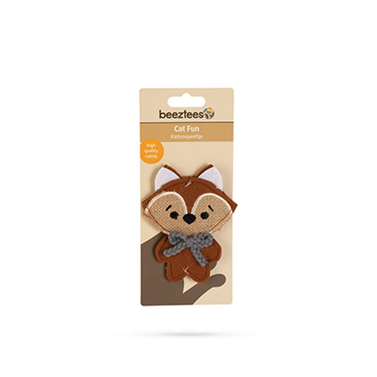 Beeztees Brinquedo para Gato Raposa Frey com Catnip Castanha