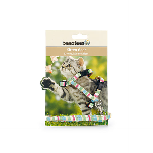 Beeztees Trela + Peitoral para Gato Joy Verde