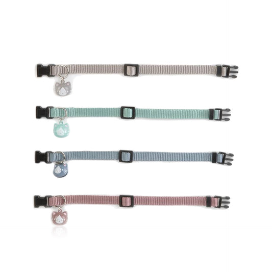 Beeztees Coleira para Gato Nylon Cinza