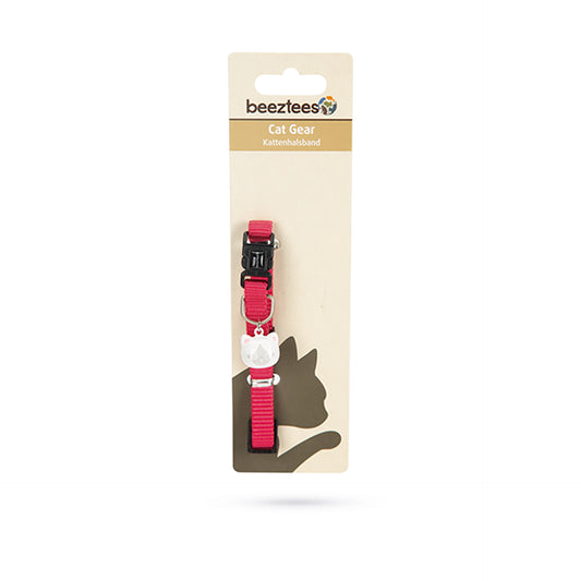 Beeztees Coleira para Gato Nylon Rosa