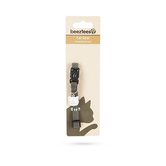 Beeztees Coleira para Gato Nylon Cinza Escuro