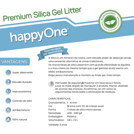 happyOne Sílica Gato 3,8 L
