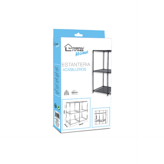 Estante Cubos Preta - 4 Divisórias