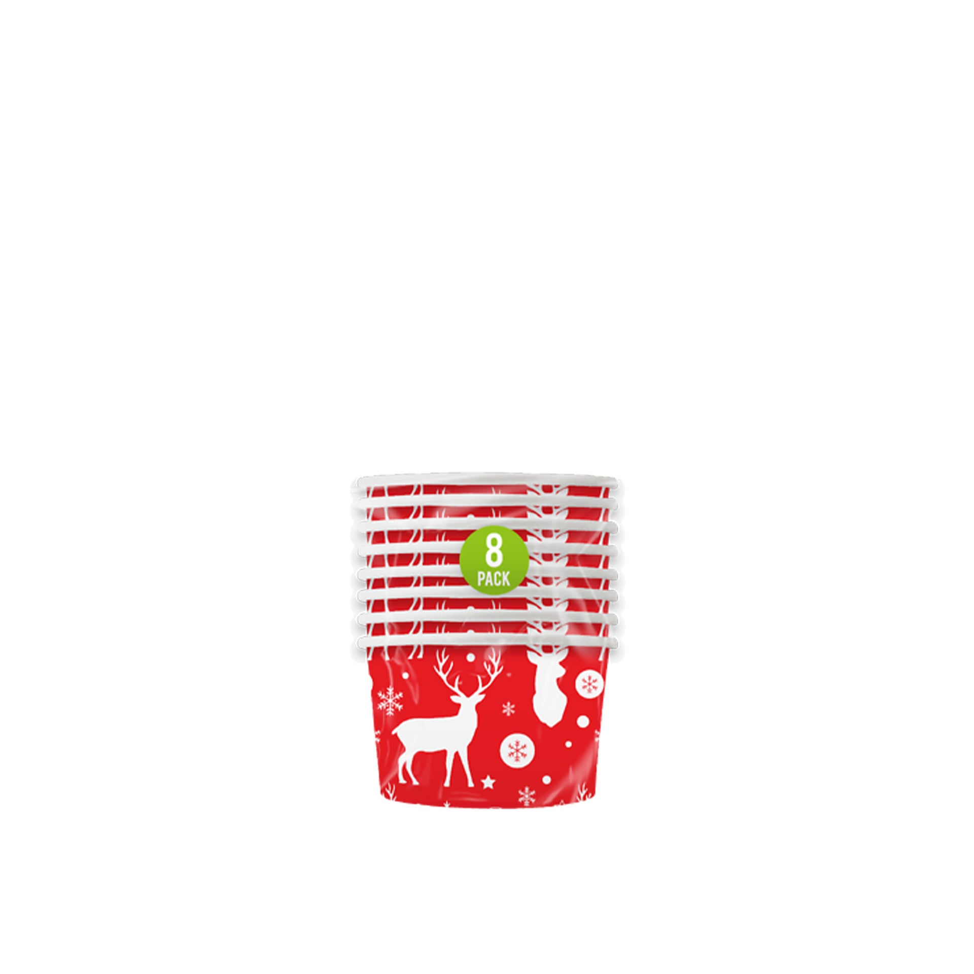 Pack 8 Taças Papel Natal