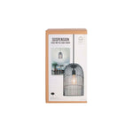 Candeeiro de Teto Metal Arame Preto Forma de Gaiola