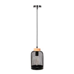 Lámpara de Techo Metal Alambre Negro Forma Campana